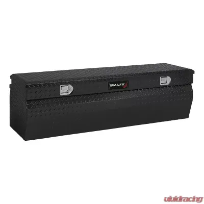 TrailFX Chest Sgl Lid Pwdr Ctd Black 16 Gauge Alum 60x19-7/8x17-1/8 12.0 Cubic Ft Cap - 150602